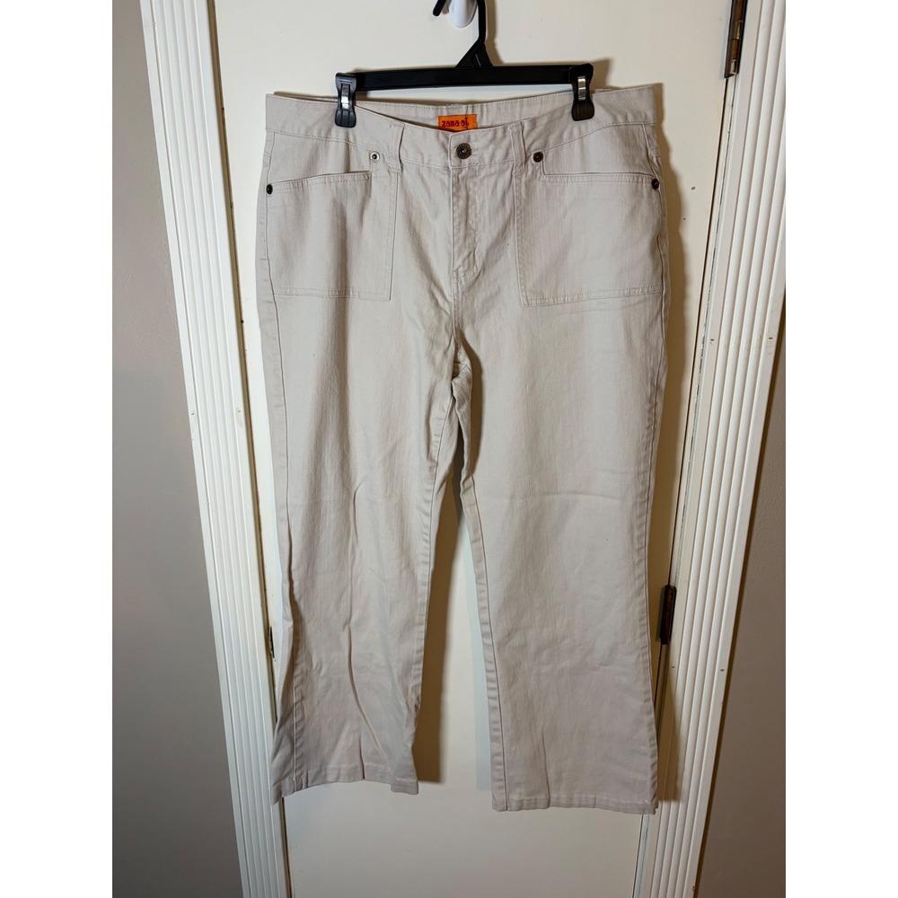 Zana-Di Jeans Womens Tan Stretch Denim Straight Leg Pants Size 18 ZD301927